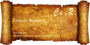 Csech Róbert névjegykártya